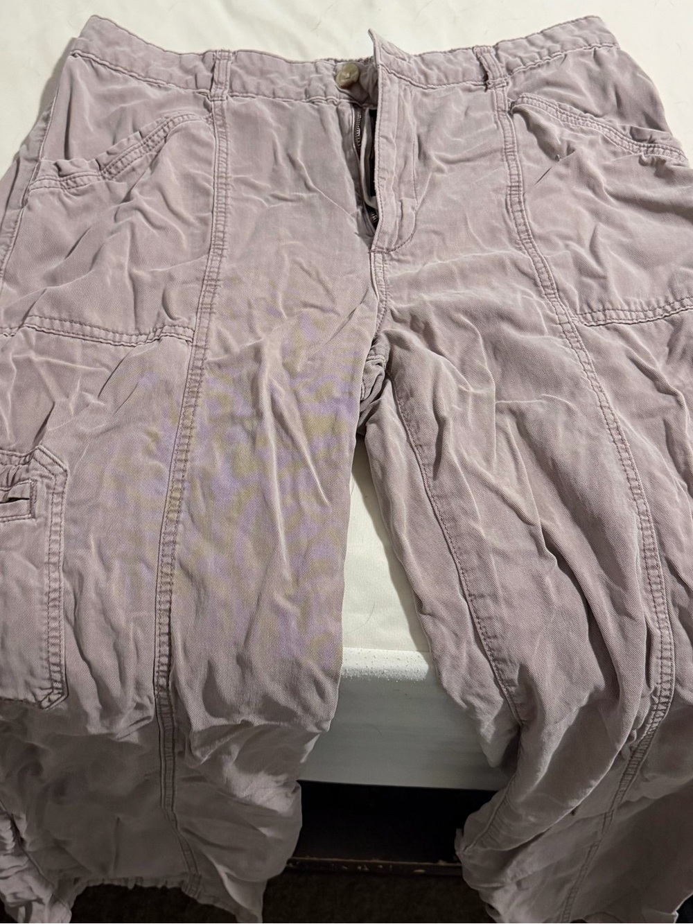 Women’s Casual Cargo Pants in Light Lavender